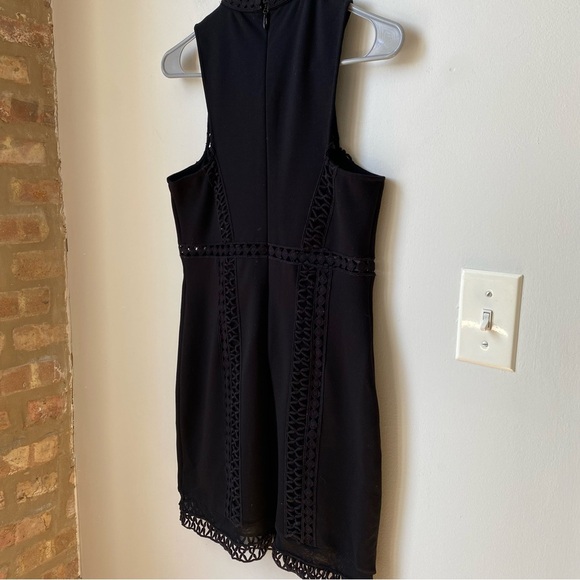 NWT Free People Sky Scraper Bodycon Crochet Mini Dress Size S Black Cocktail - Picture 9 of 15